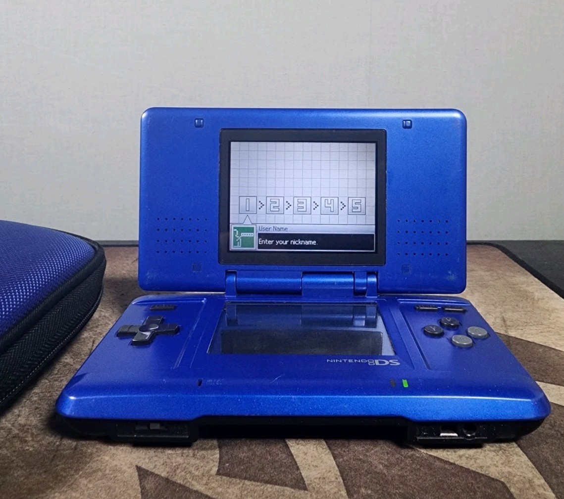 Nintendo DS Original NTR-001 Cobalt Blue Handheld Console System Tested – READ
