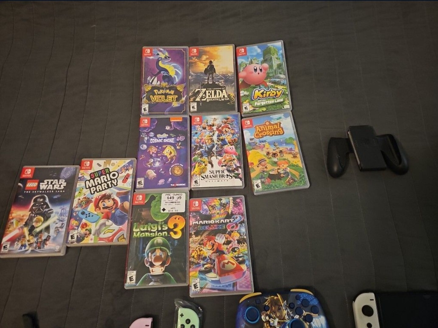 Nintendo Switch OLED/ 4 Joycons/1 Controller/10 Games/ Case/SD Card/Screen Prote