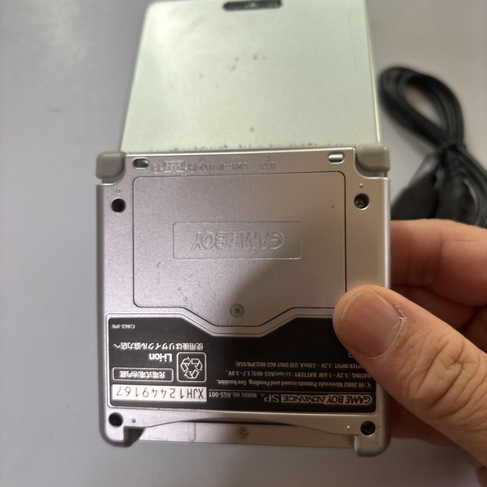 Nintendo Gameboy Advance SP Console Silver AGS-001