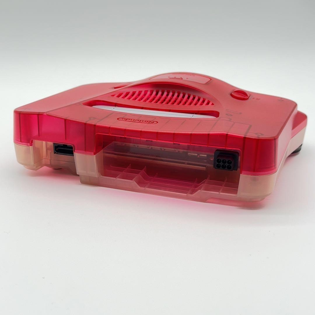 Nintendo 64 N64 Game Console System Clear Red Tested w/box mint