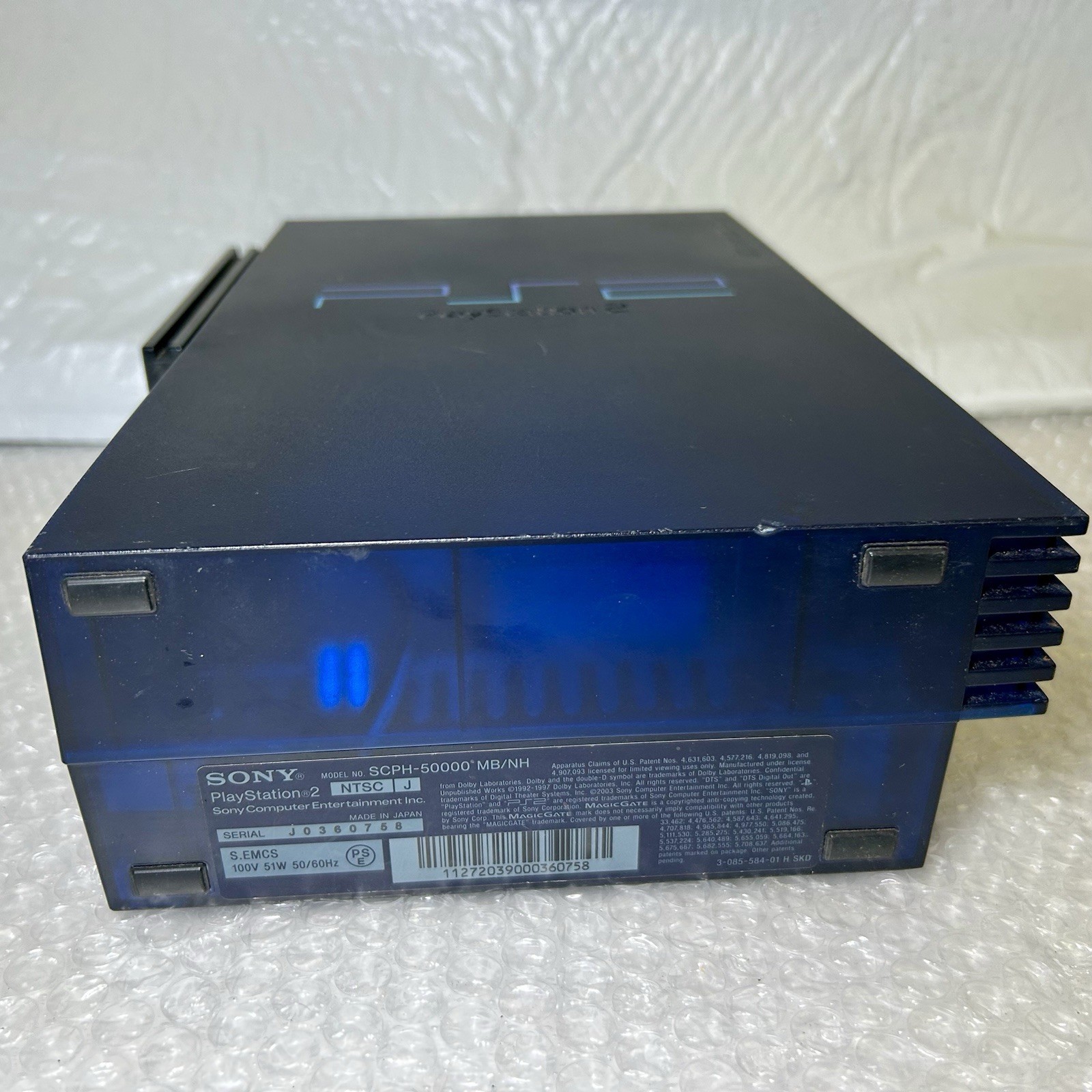 PlayStation 2 PS2 SCPH-50000MB/NH Mid Night Blue Fat Model-CONSOLE Only- REPAIR