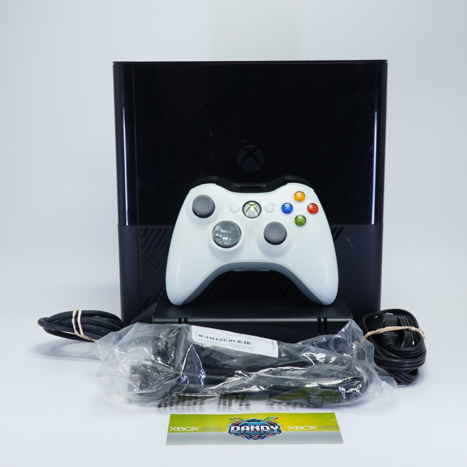 Xbox 360 Console W/ Controller + 16GB USB +All Cables Microsoft Cleaned &Tested