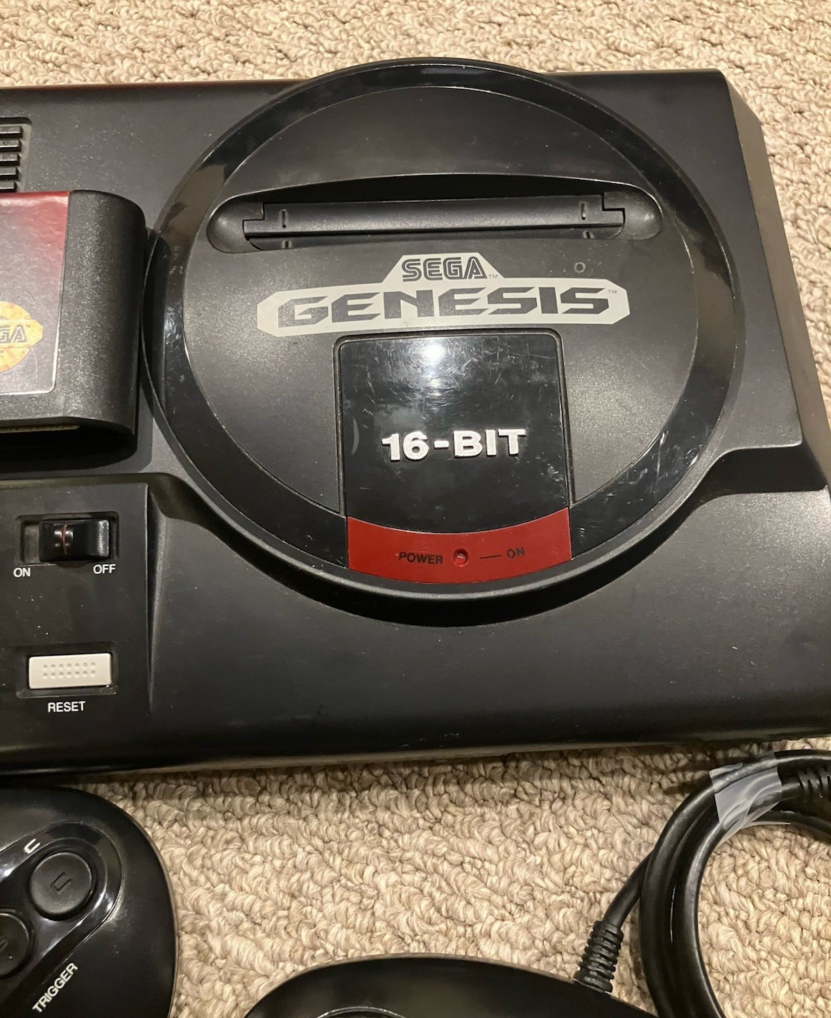 Sega Gensis Console 1 Two Controllers & Mortal Kombat Game Tested & Working