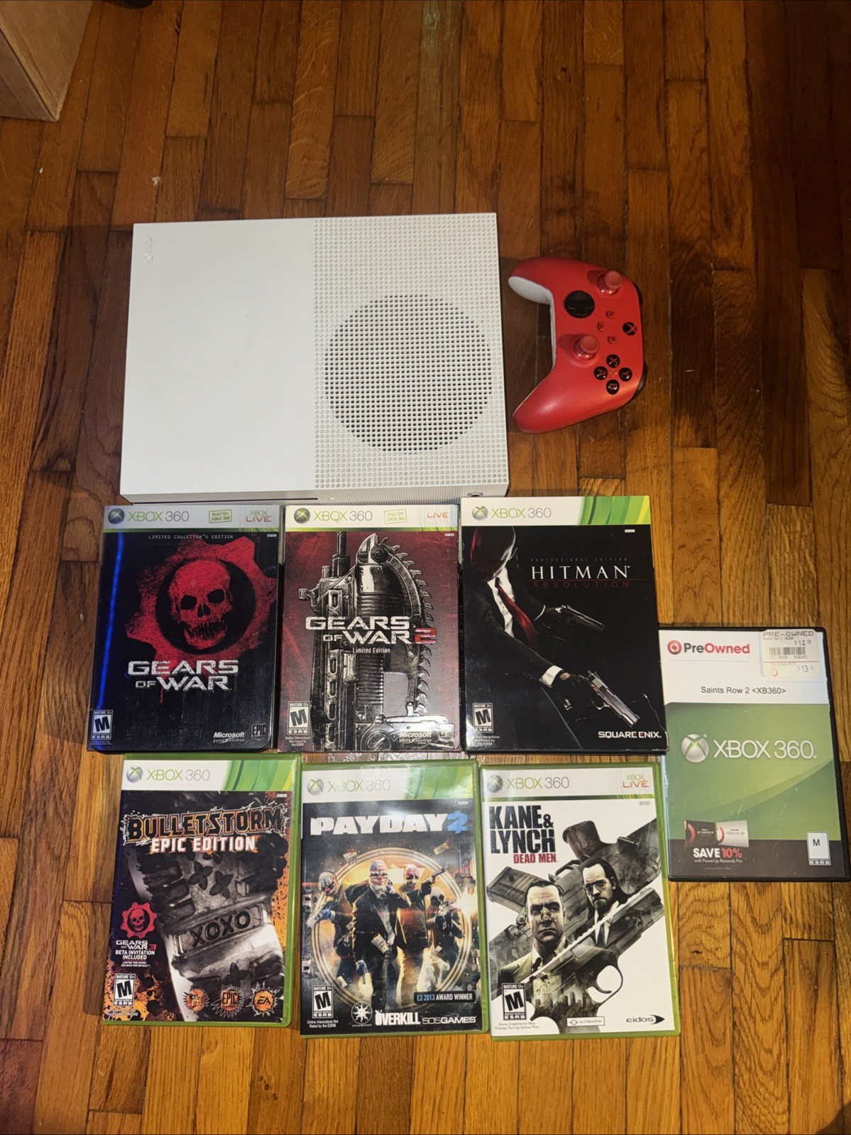 Xbox One S 1TB White W 1 Controller & 6 Games Tested Working Great Condition