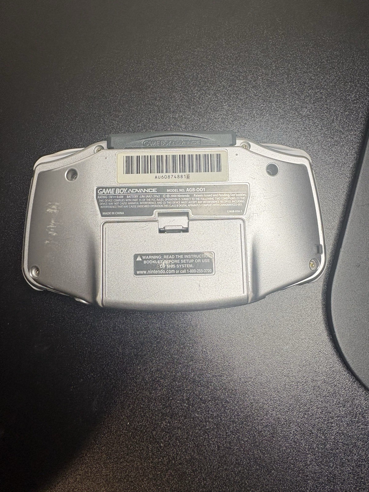 Game Boy Advance (nintendo) White gray Color Handheld System ABG-001 – Working!