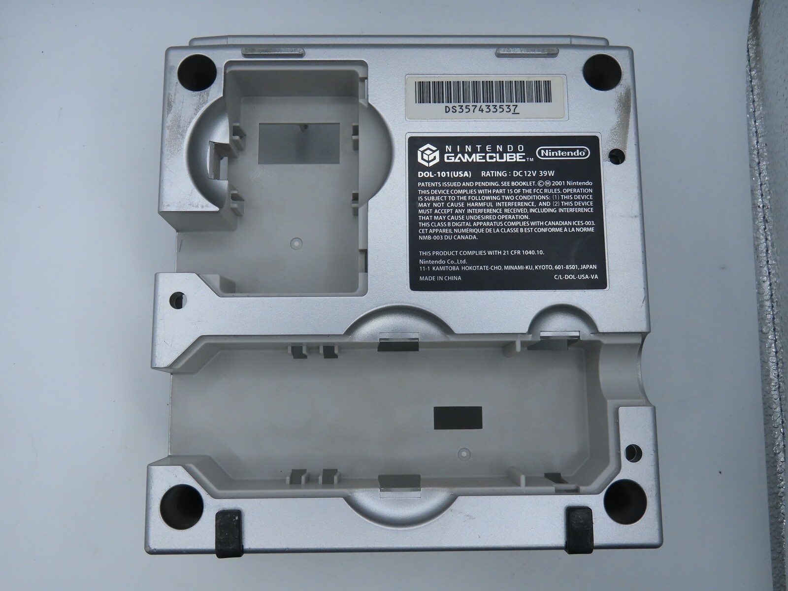 Nintendo GameCube Platinum Silver Shell Housing DOL101