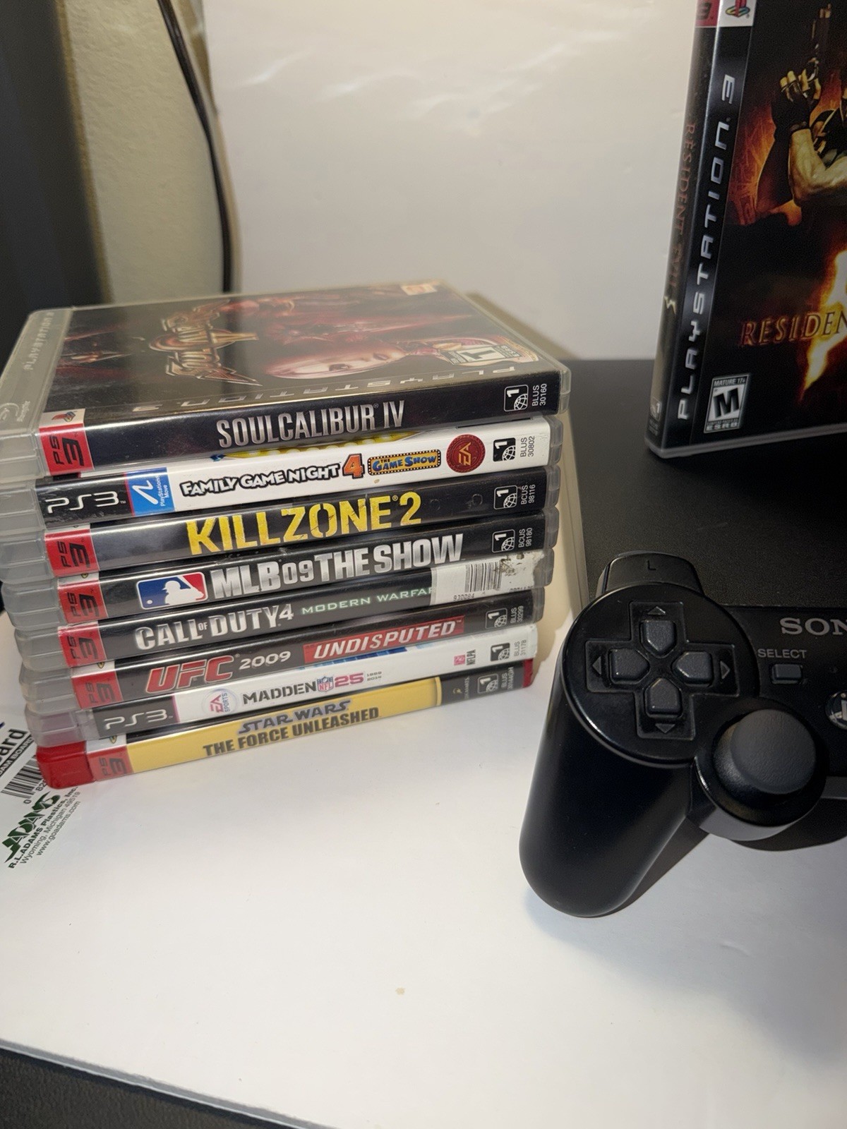 ps3 slim 320gb Console Bundle 10 Games With Controller+Charger Tested