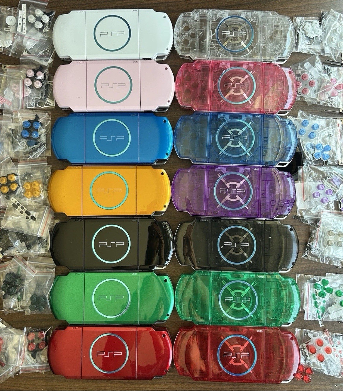 Sony PSP-3000 clear blue, purple, red, green, black FAST SHIPPING