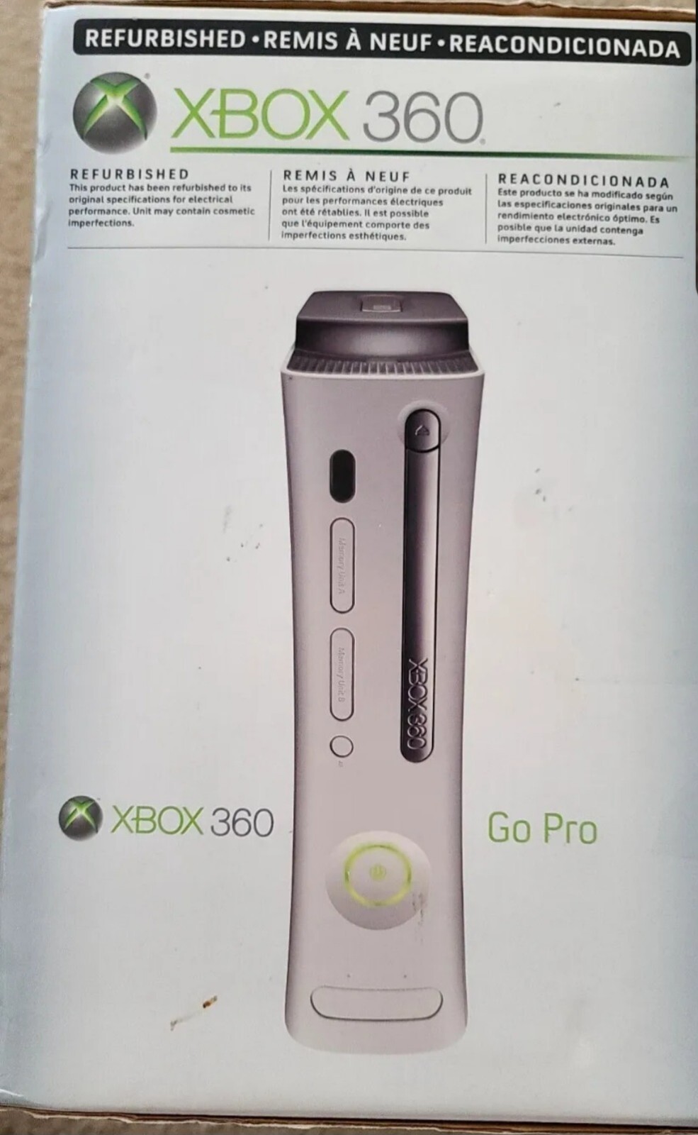 Xbox 360 Pro 20GB Console Microsoft Refrb On Dashboard 8507