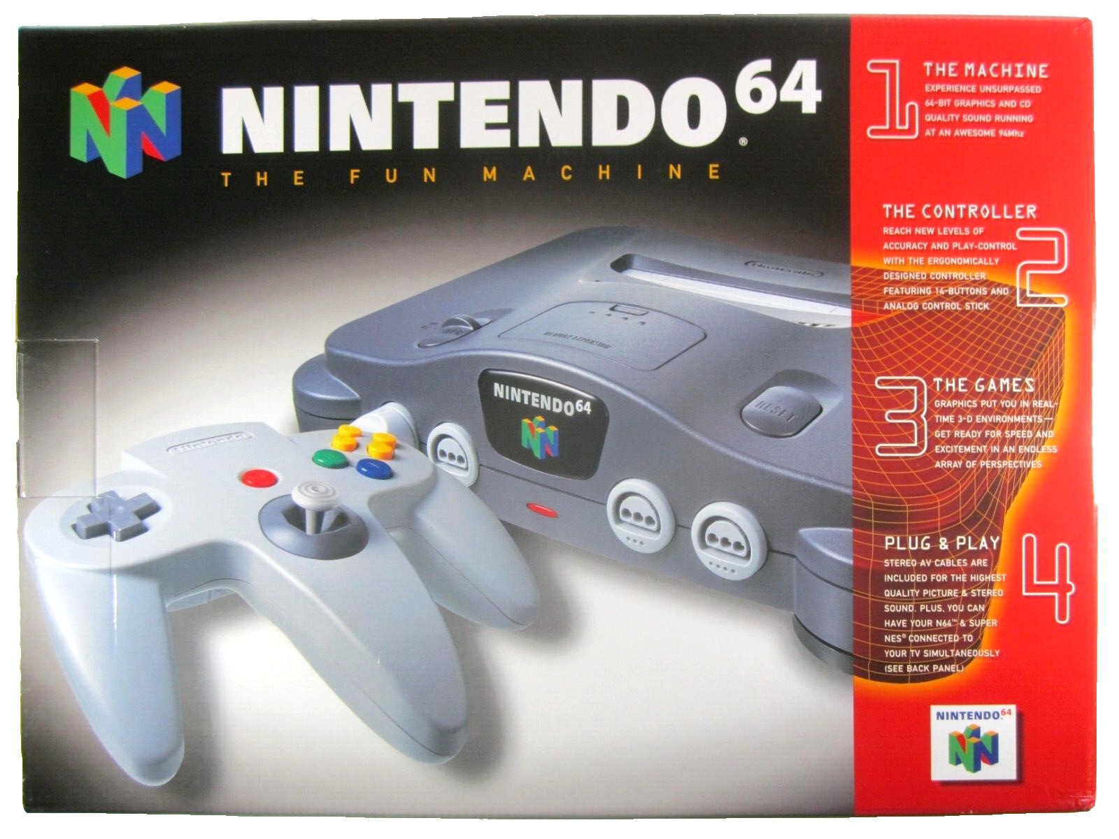 1996 Original Launch Nintendo 64 N64 Vintage Console New retro game collectable