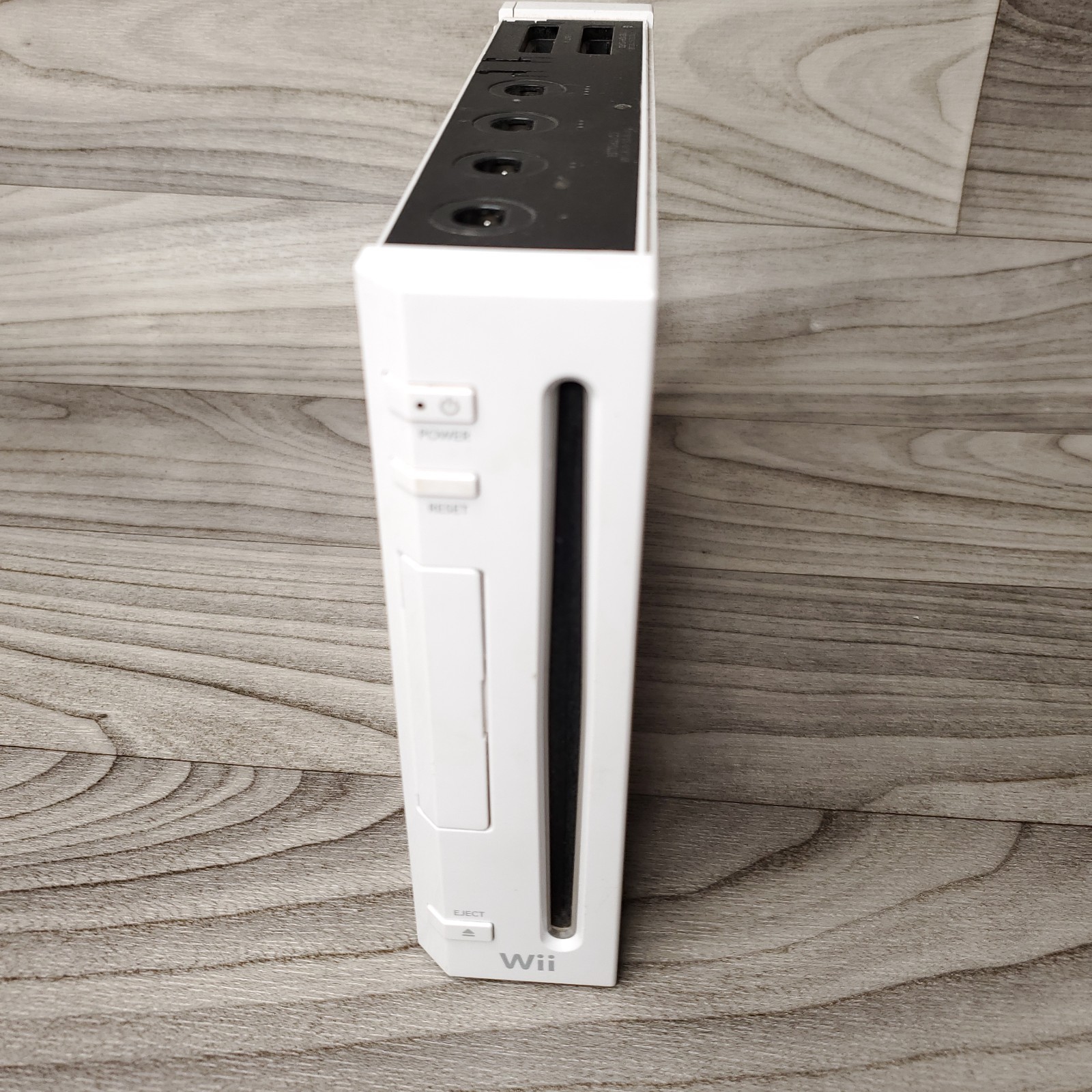 Nintendo Wii RVL-001 Homebrewed White Console Power & Video Cables No Controller