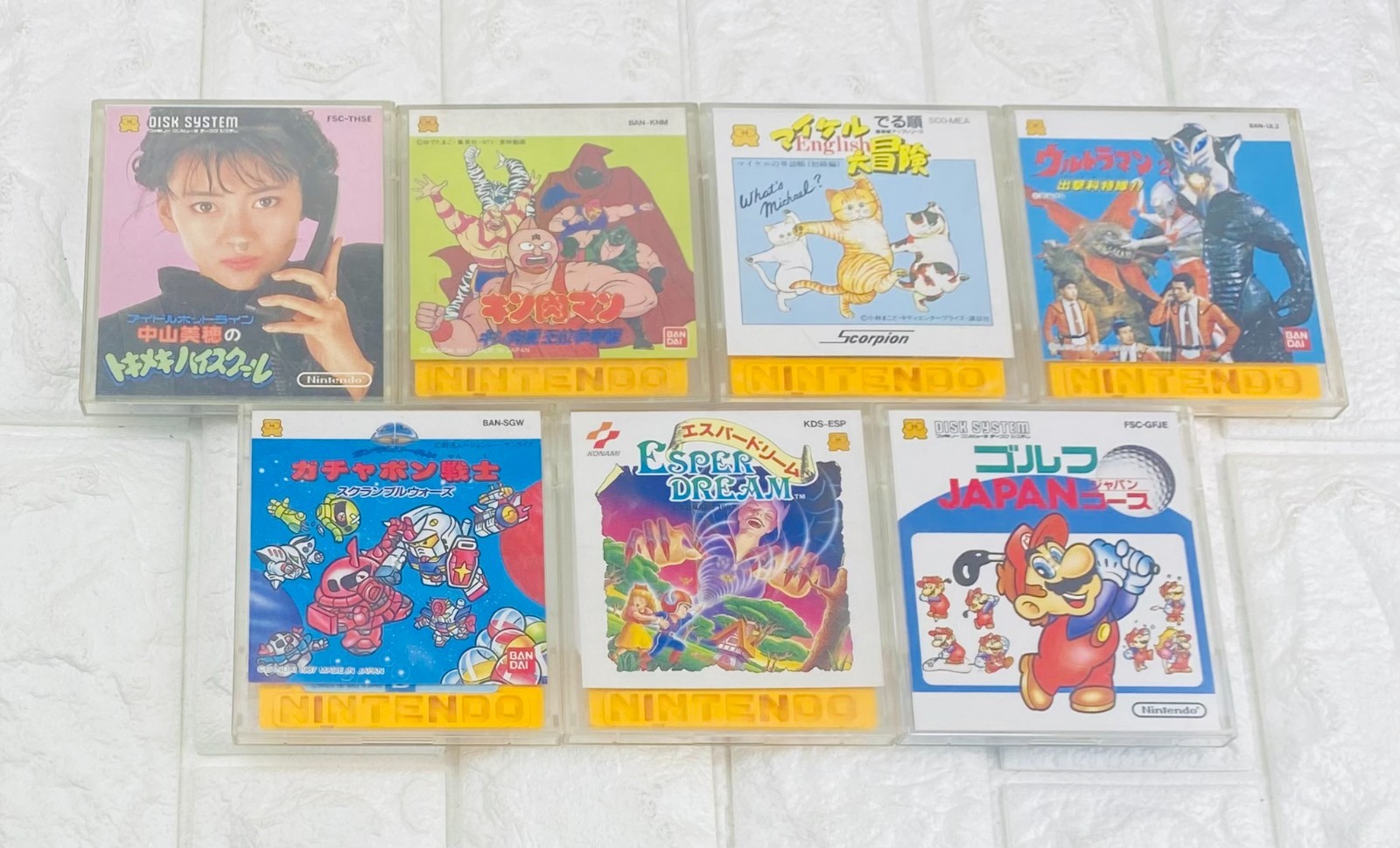 Nintendo Famicom & Disk System Bundle HVC-001 HVC-022 7 Games Tested Japan #DS08