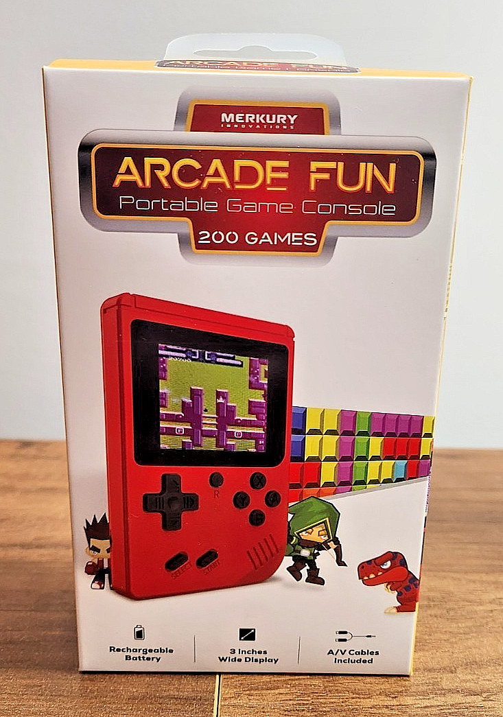 Merkury Innovations Arcade Fun Portable Gaming Console 200 Games -SEALED NIB