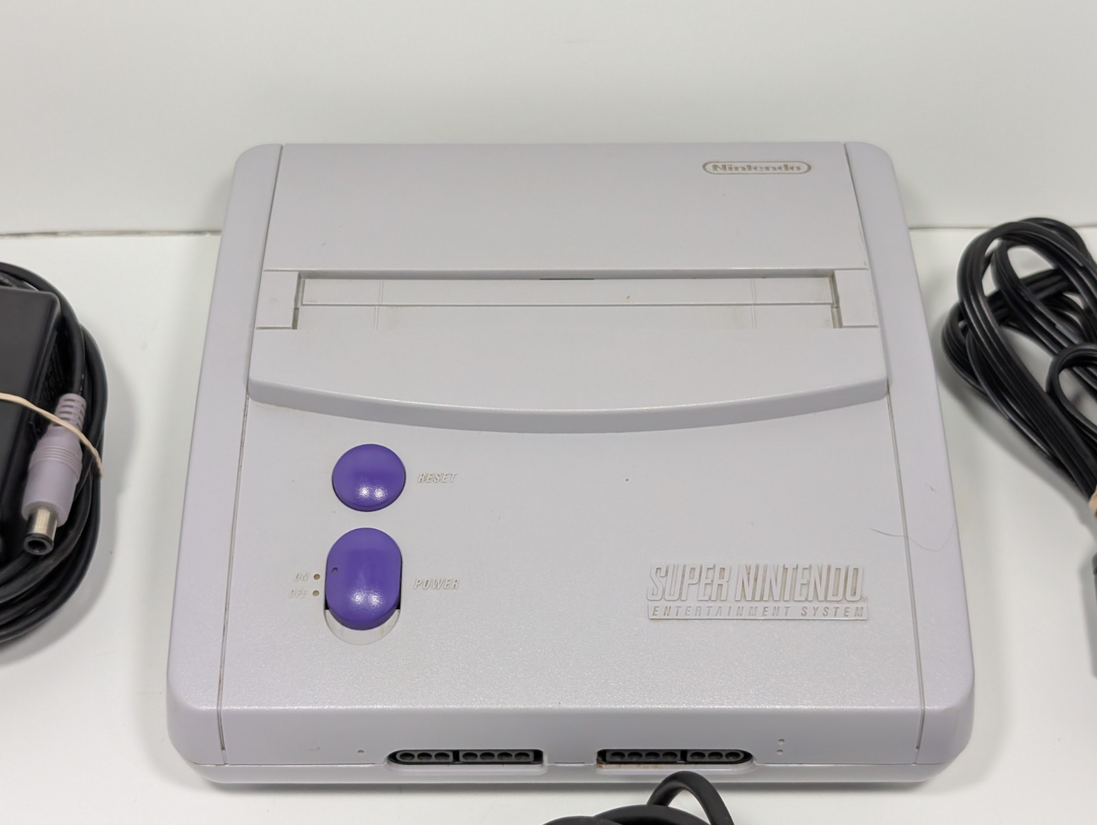 Super Nintendo SNES JR. Console OEM Controller + Cables – Works Great