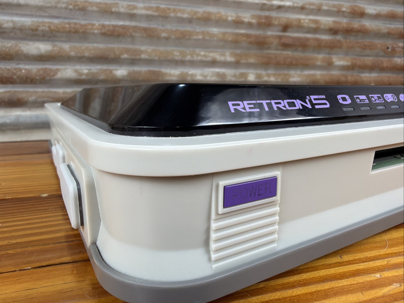 Hyperkin Retron 5 – Console Only (no cords) Grey w/ purple AS IS PARTS or REPAIR