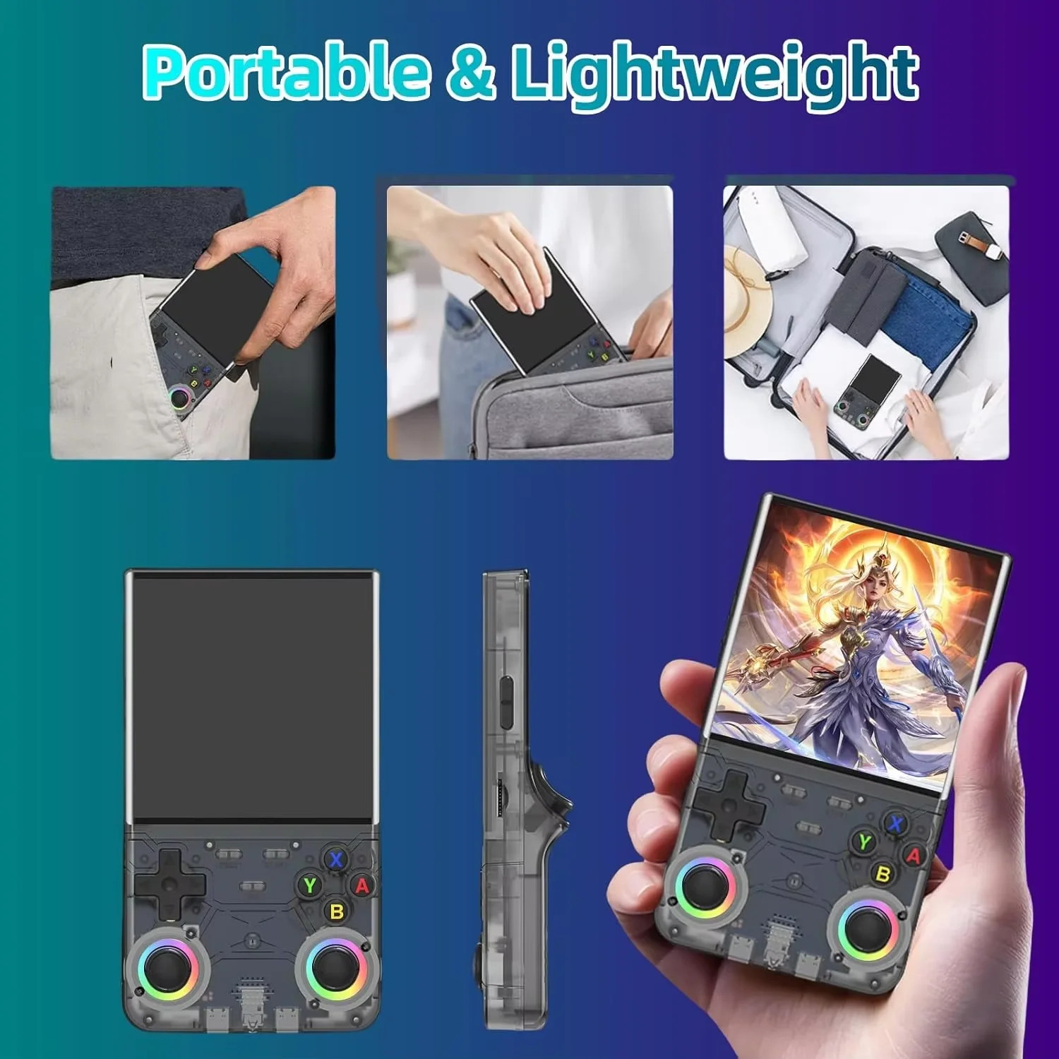 R36S Retro R36 Ultra Handheld Video Game Console IPS Screen 128GB Games Portable