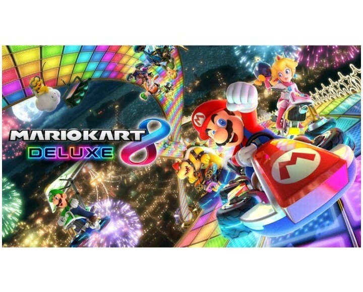 Nintendo Switch Console Mario Kart 8 Deluxe Bundle Neon Blue/Red 3 months online