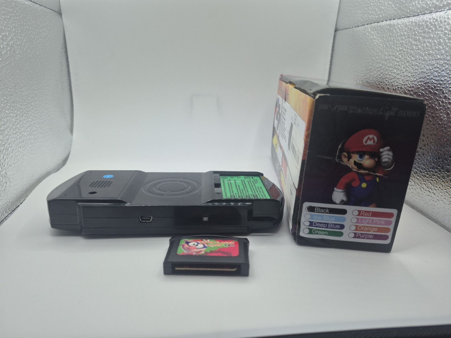 PVP STATION LIGHT 3000 Black 900000+Games W/Box Cartridge Manual & Cable -Tested