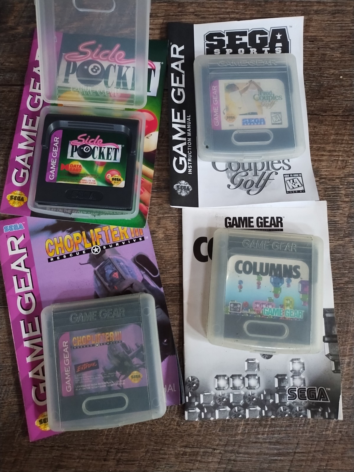 Sega Game Gear – 8 Games – Accessories – & CARY CASE. VGS