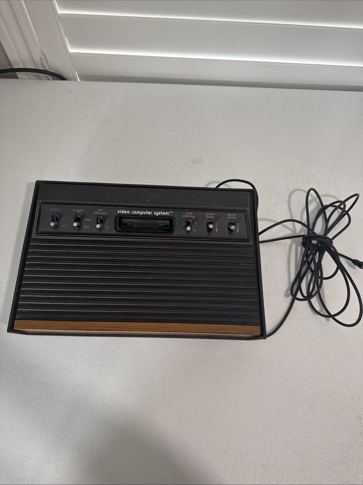 Atari 2600 Console CX2600 Wood Grain UNTESTED