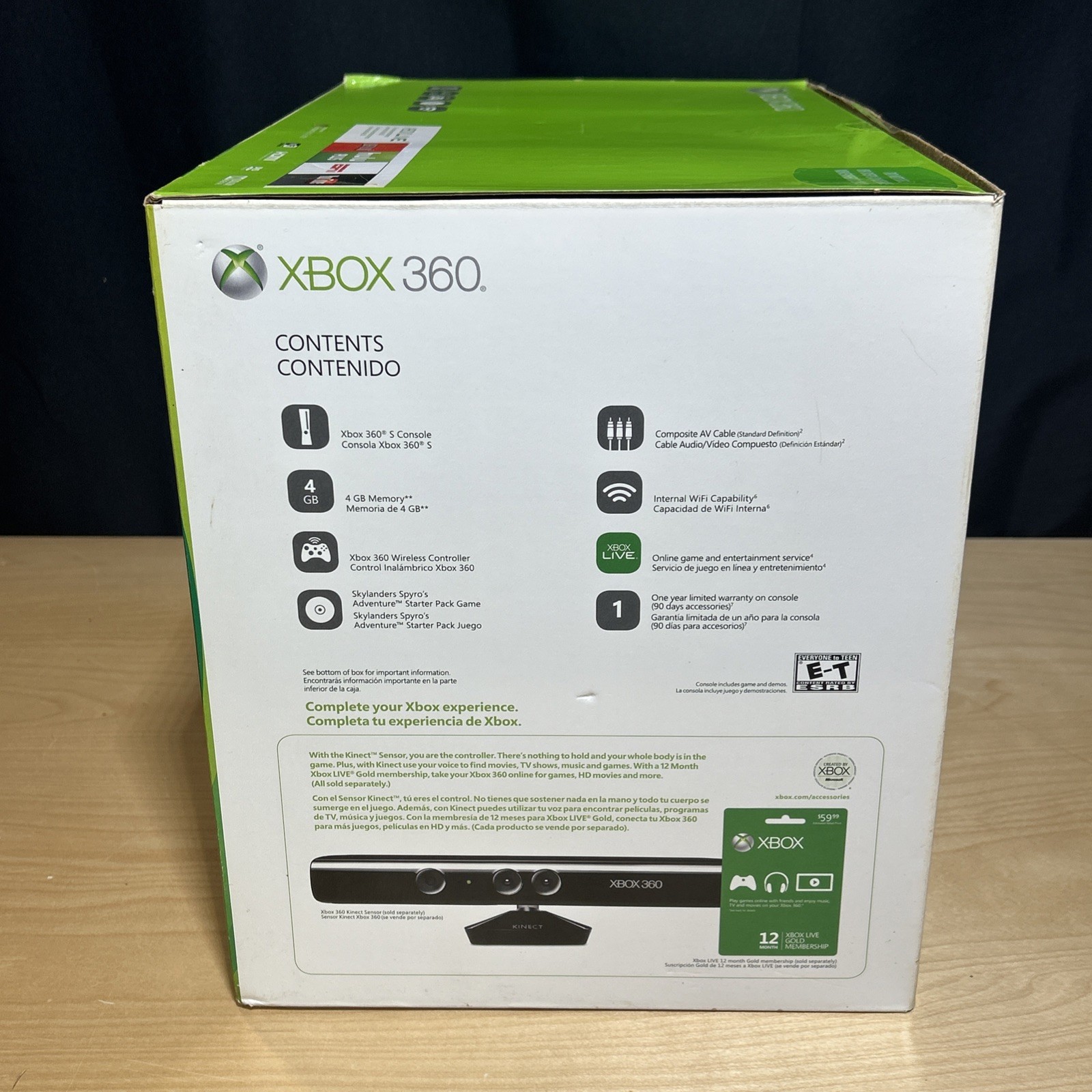 2012 Microsoft Xbox 360 Slim 4GB White Console Skylanders Bundle New OPEN BOX