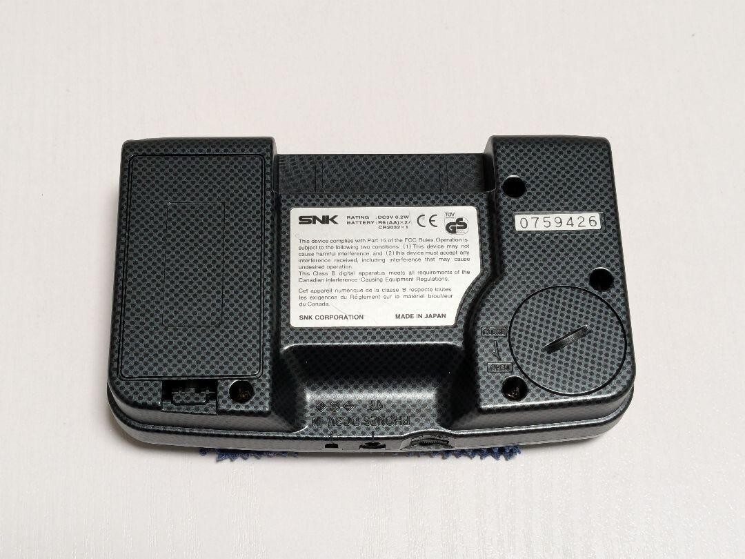 Neo Geo Pocket Color Carbon Black Model Full Size SNK Handheld Game Console
