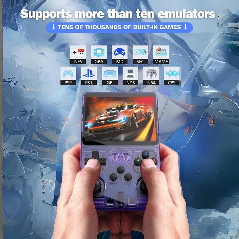 R36S Retro Handheld Game Console 3.5″ Portable Gaming System 64GB 128GB