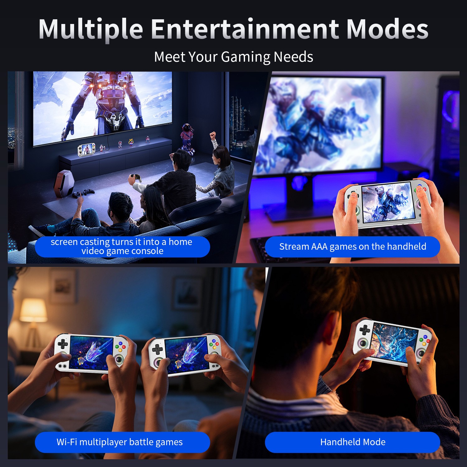 Anboli RG 477M Handheld Game Console 5300mAh Android 14 RG477M 4.7-inch