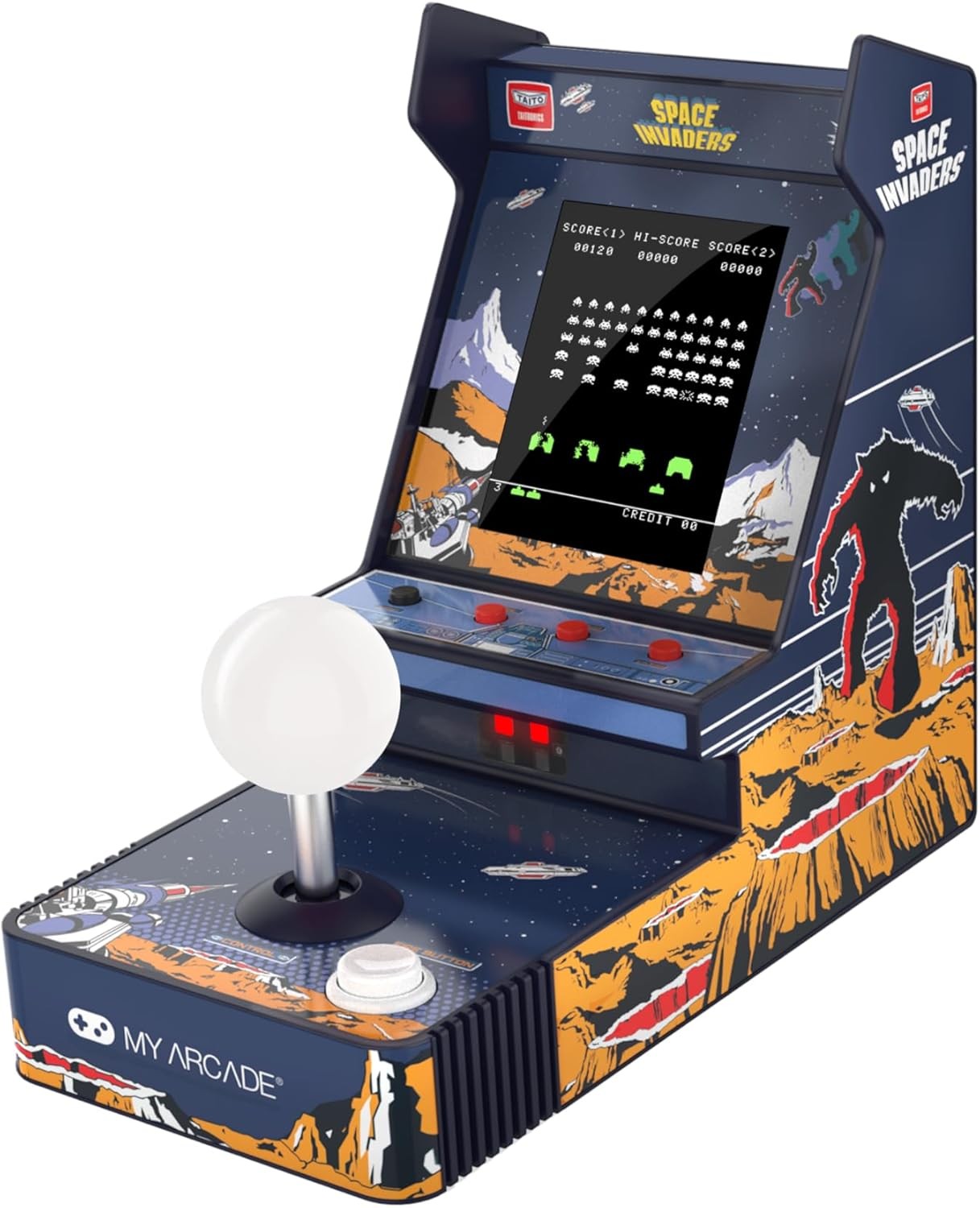 My Arcade Space Invaders Joystick Player: Official 3in1 Retro Gaming Console