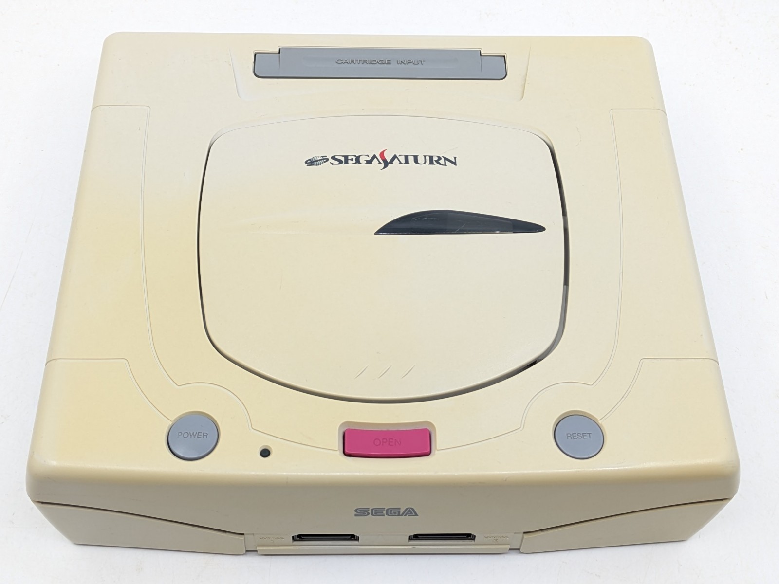 Sega Saturn White HST-3220 NTSC-J Japan Tested w/ SEGA RALLY CHAMPIONSHIP