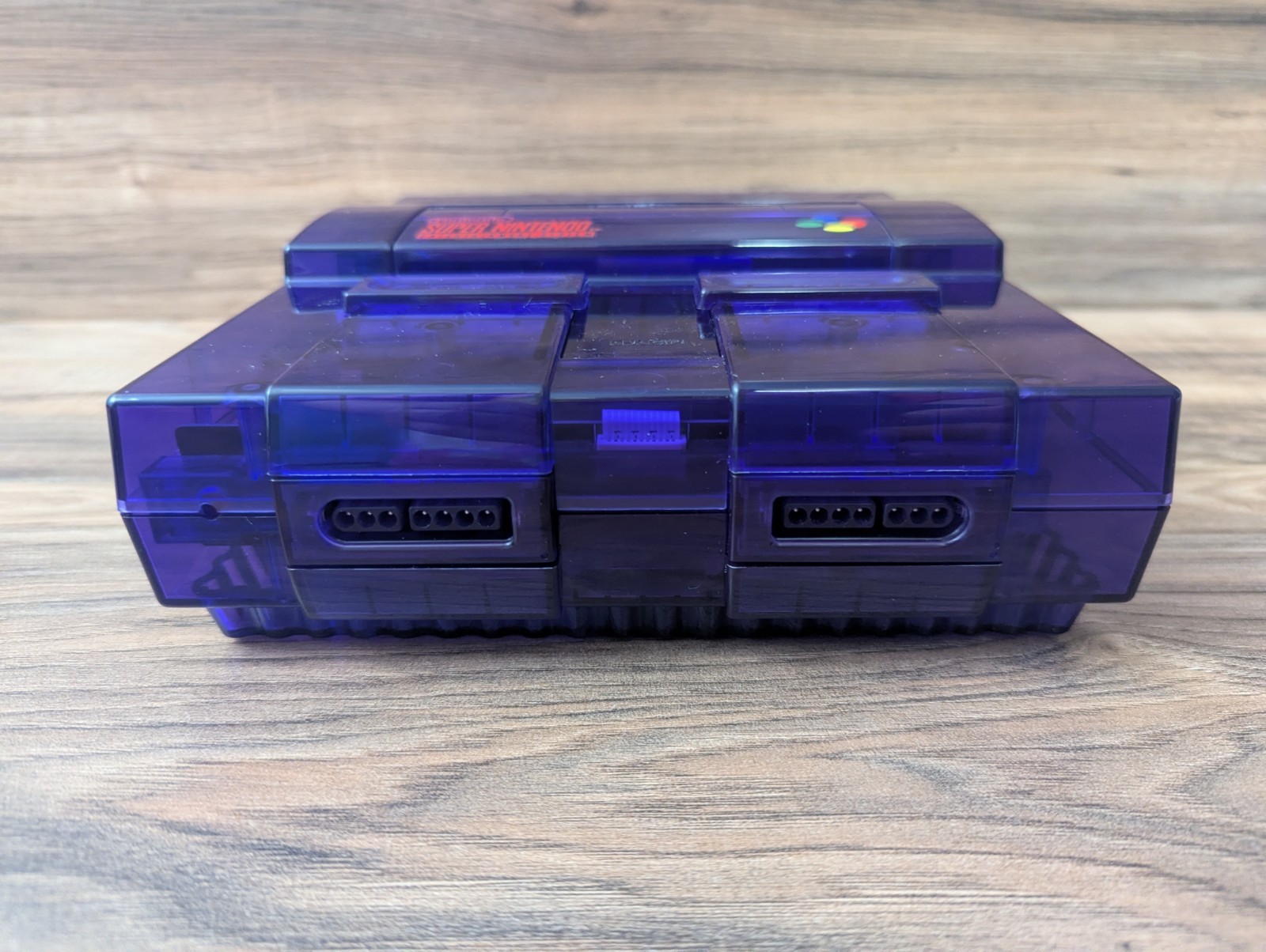 Super Nintendo Console – SNES Purple Clear Custom Case Reshell – Famicom
