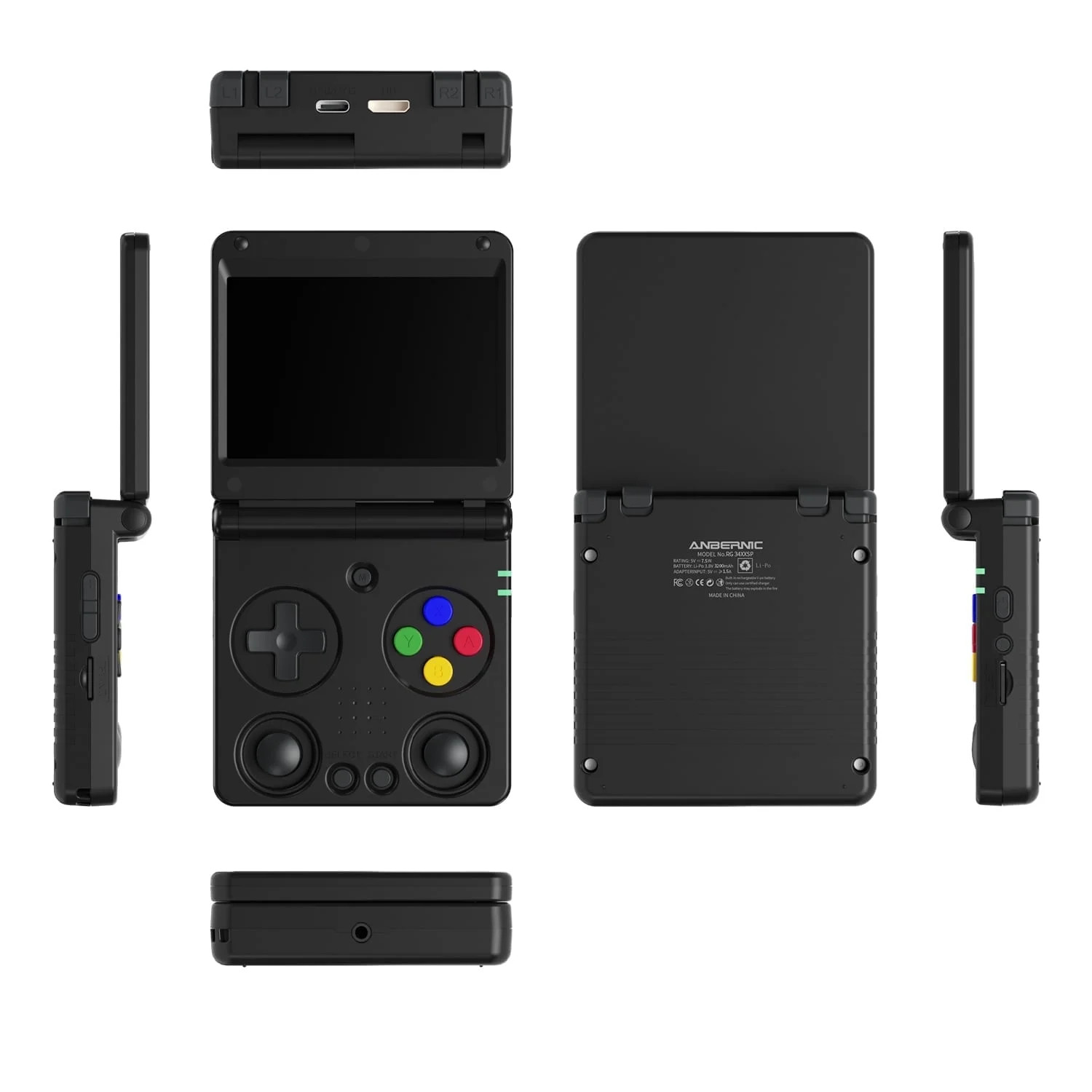 RG34XXSP Handheld Game Console,3300 mAh Battey,3.4 inch Screen Support 30+ Simul