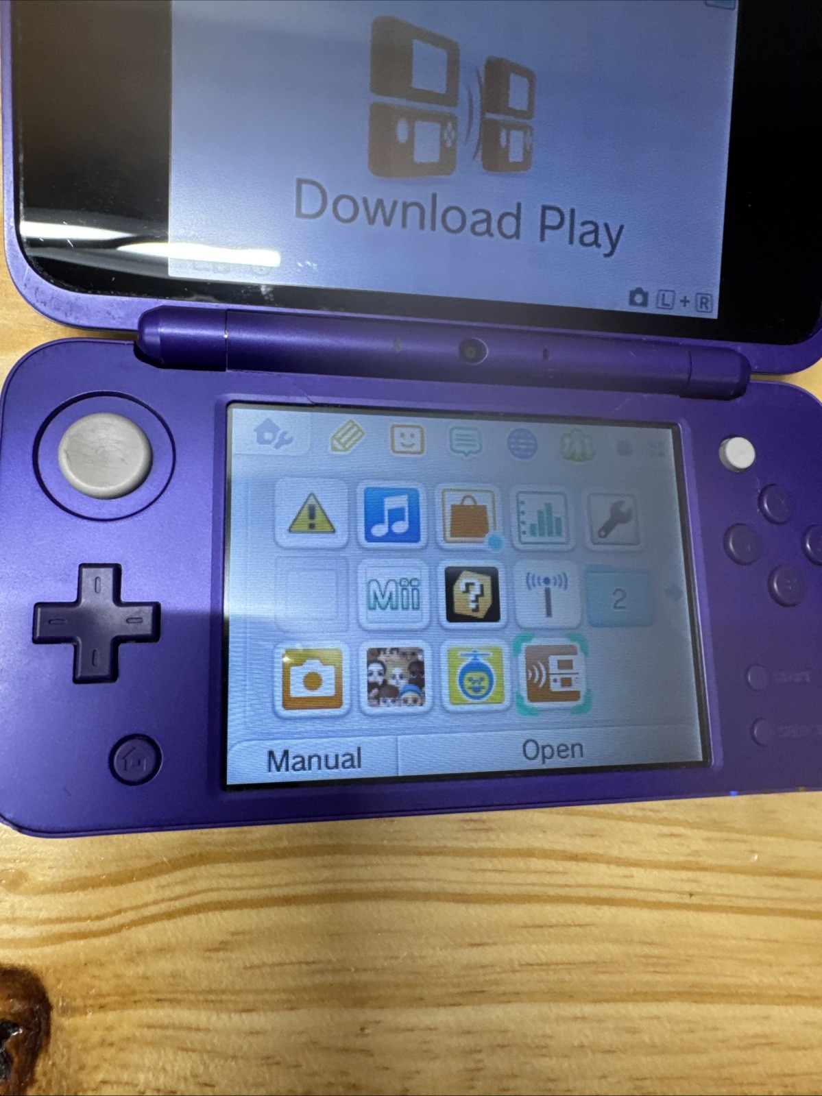 Nintendo New 2DS XL Purple Handheld Console with Charger and Stylus