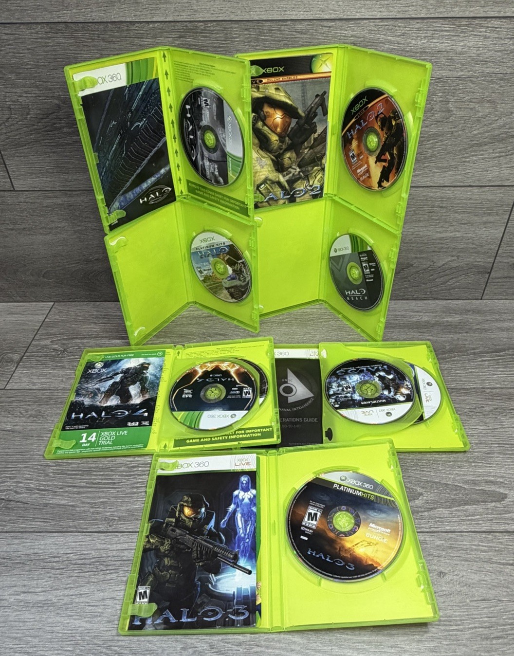 EVERY HALO 1 2 3 ODST 4 Reach Anniversary 250GB Xbox 360 S Console Bundle Lot