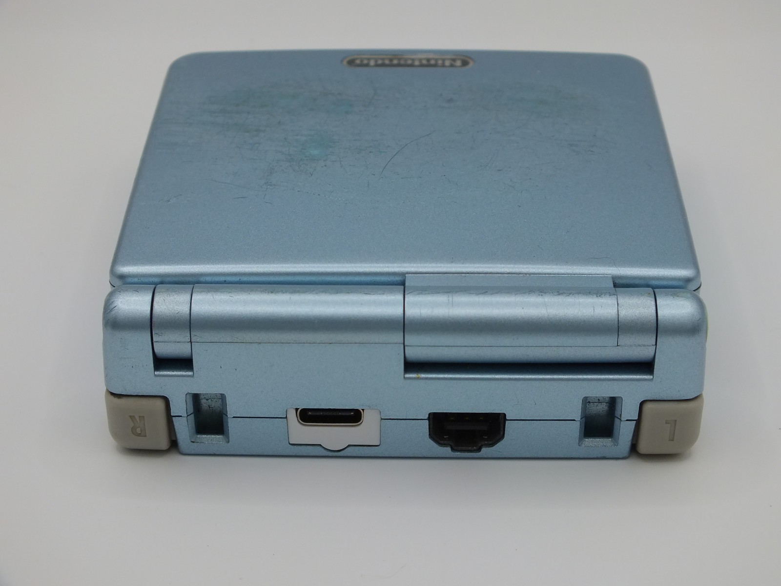 Pearl Blue Nintendo Game Boy Advace SP (Type C)+ Crash Bandicoot Huge Adventure