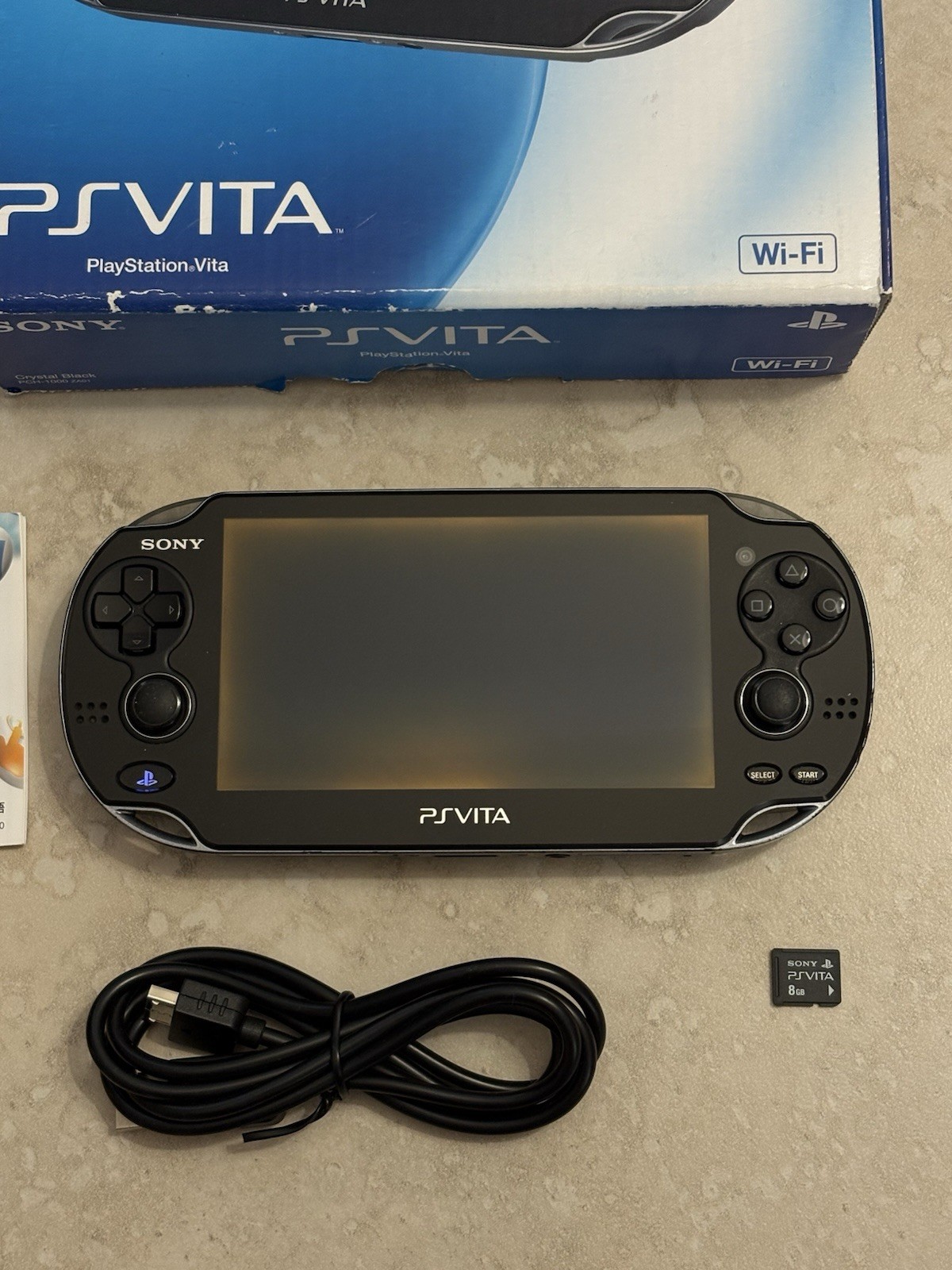 Sony PS Vita PCH-1000 1100 Complete In Box – Black 8GB Very Good Condition