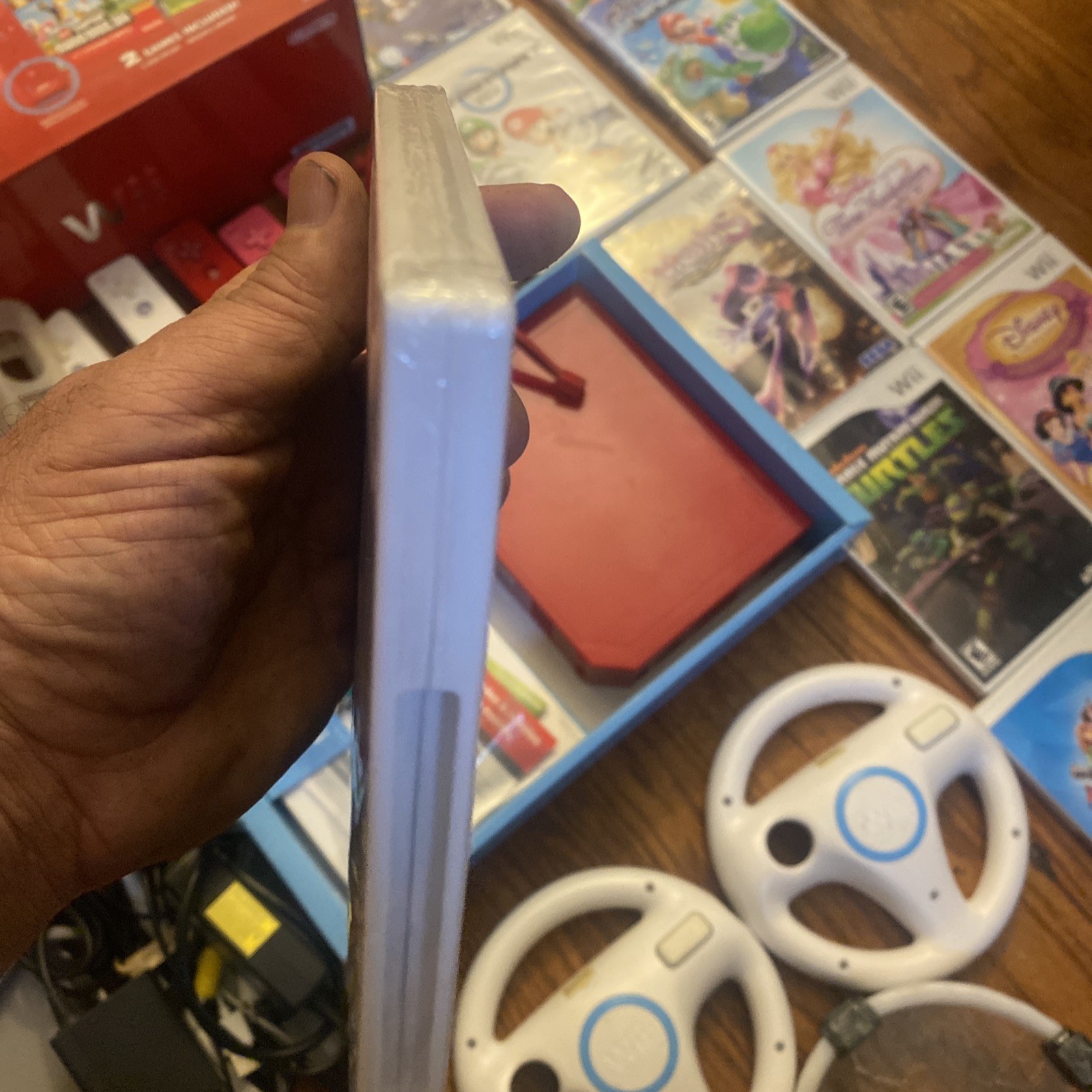 Nintendo Wii Red Backwards Compatible Pristine W/16 Games Plus Accessories
