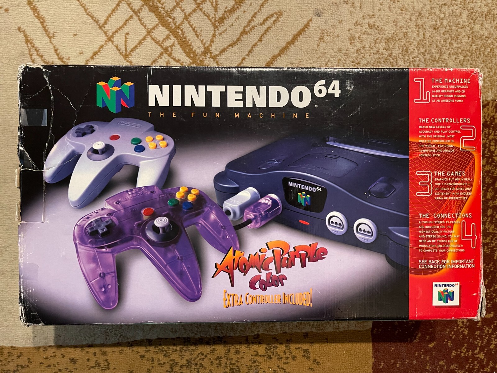 Nintendo 64 Atomic Purple Console -BOX ONLY-