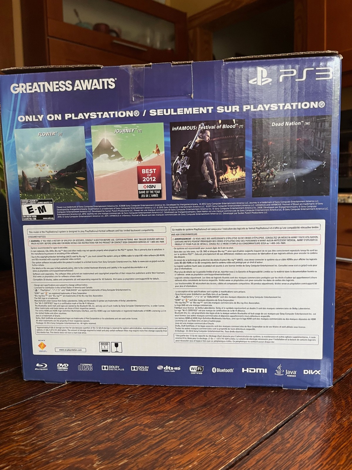 Sony PlayStation 3 Slim 12GB Home Console – Black (CECH4301A) FACTORY SEALED