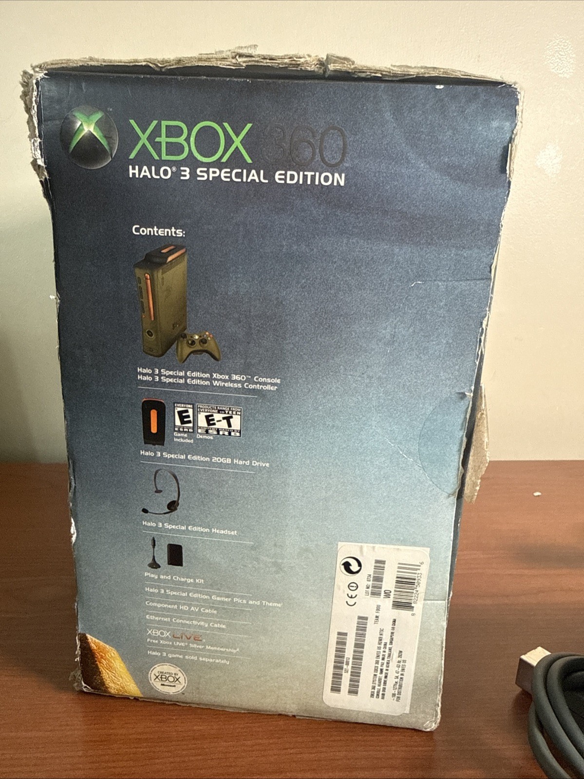 Microsoft Xbox 360 Halo 3 Edition Console Green W Controller Complete In Box