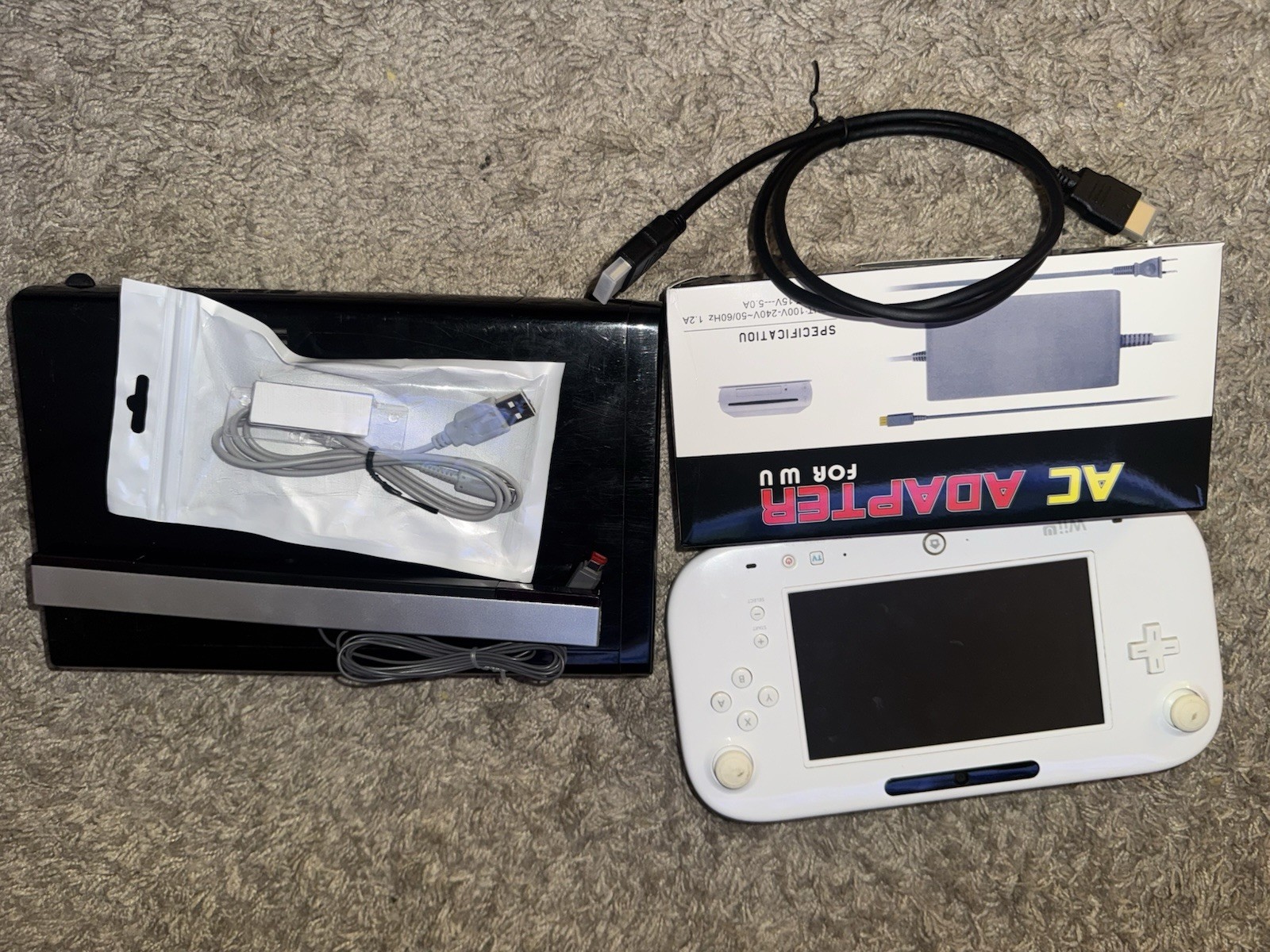 Nintendo Wii U 32GB Black Console WUP-101(02) White GamePad HDMI