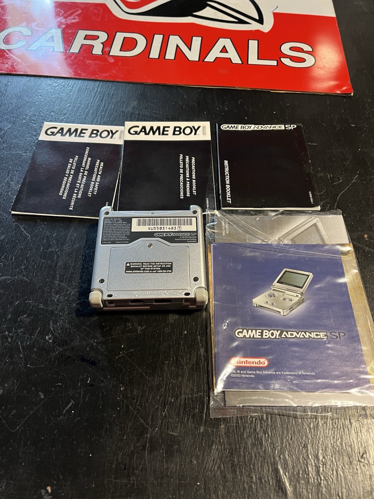 Nintendo Game Boy Advance SP Handheld System – Silver CIB clean complete Box