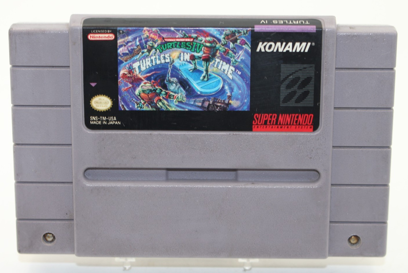 Super Nintendo SNES TMNT Turtles in Time Game Cartridge Only Authentic & Tested