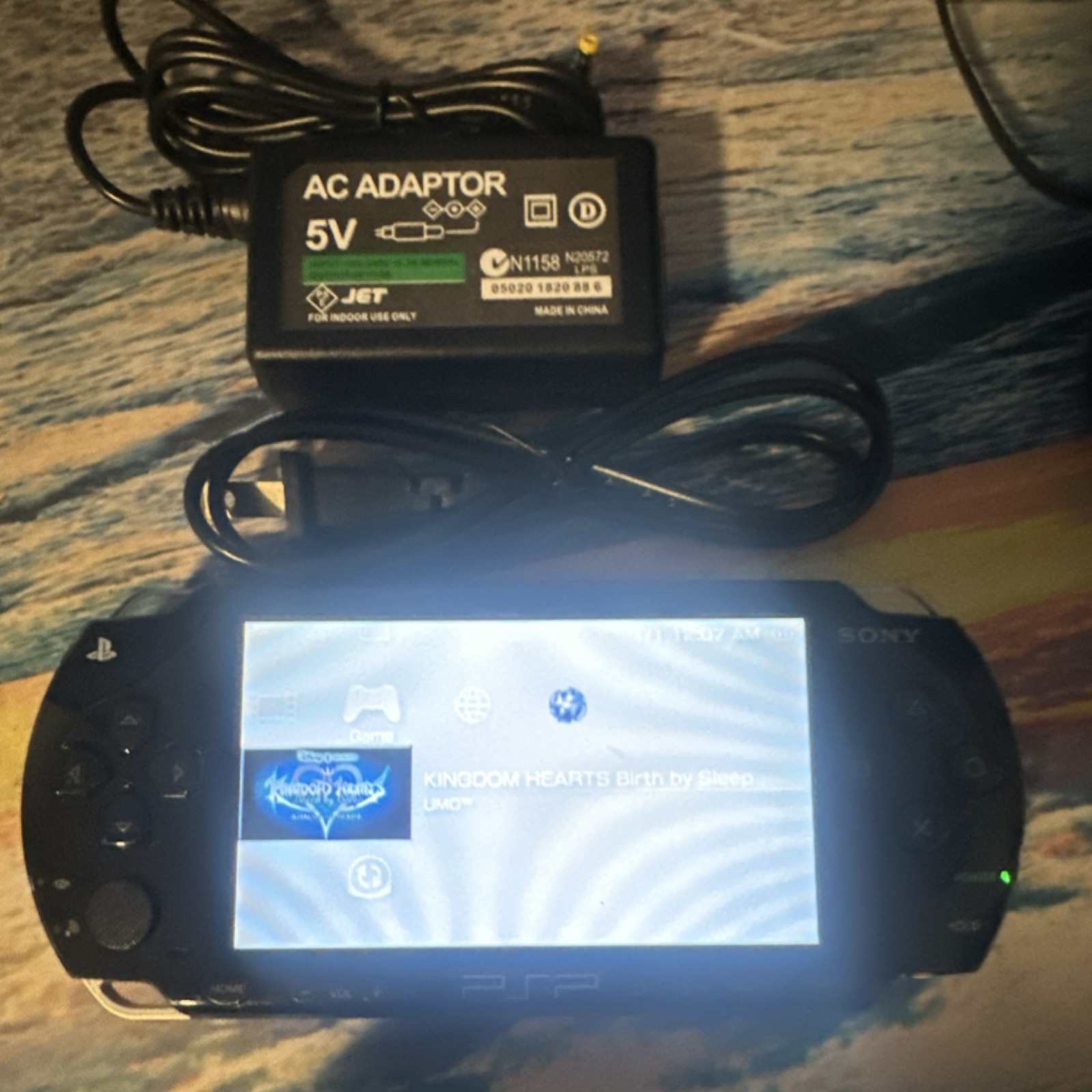 TESTED Sony PSP-1001 black console with charger game not included ALL ORIGINAL