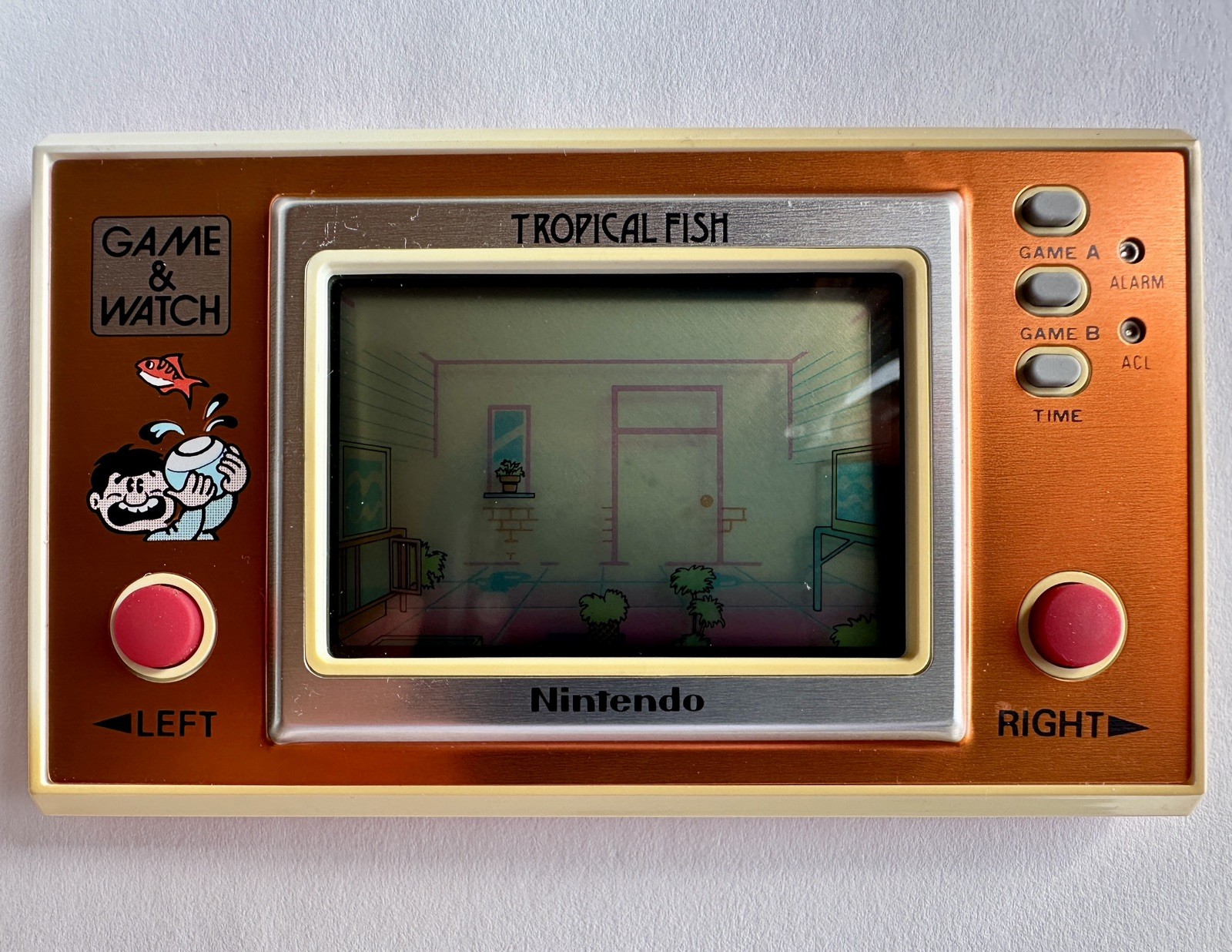 1985 Nintendo-Game & Watch-TROPICAL FISH-CIB-Complete- Near Mint-US seller-RARE