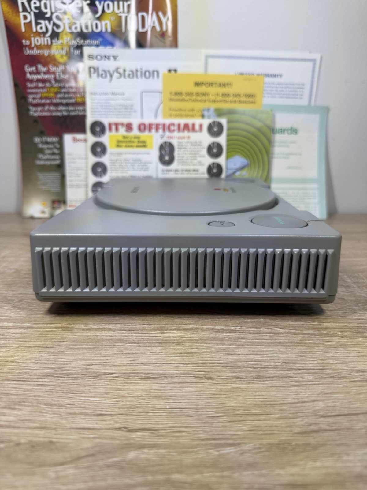 Sony PlayStation 1 PS1 Console Bundle (SCPH-7001) W/ Reg Card Manual & Inserts ✅