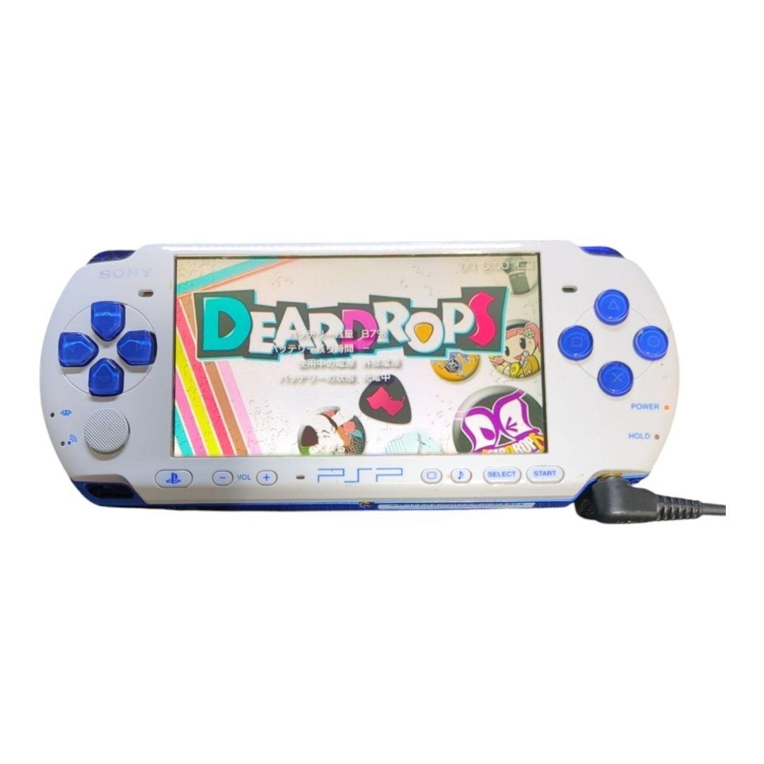 SONY Playstation PSP 3000 White & Blue Console only Region-Free Tested from JPN