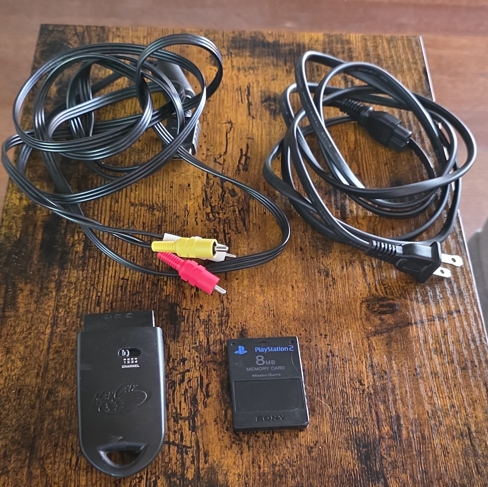 Sony PlayStation 2 PS2 SCPH-50001/N NTSC-U/C Black w/ Cables, 8MB Card Working