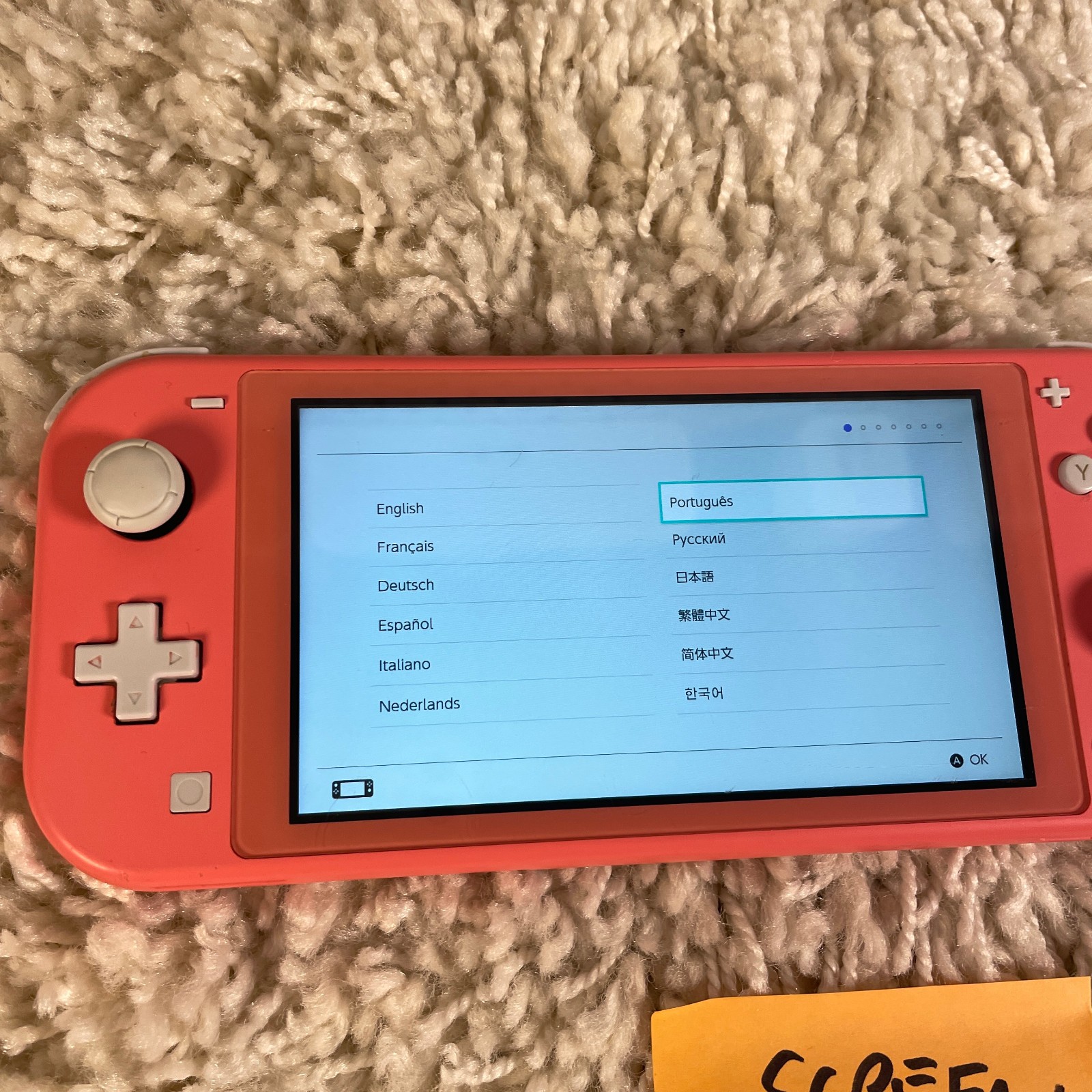 Nintendo Switch Lite Coral Pink Console Handheld System HDH-001 Tested
