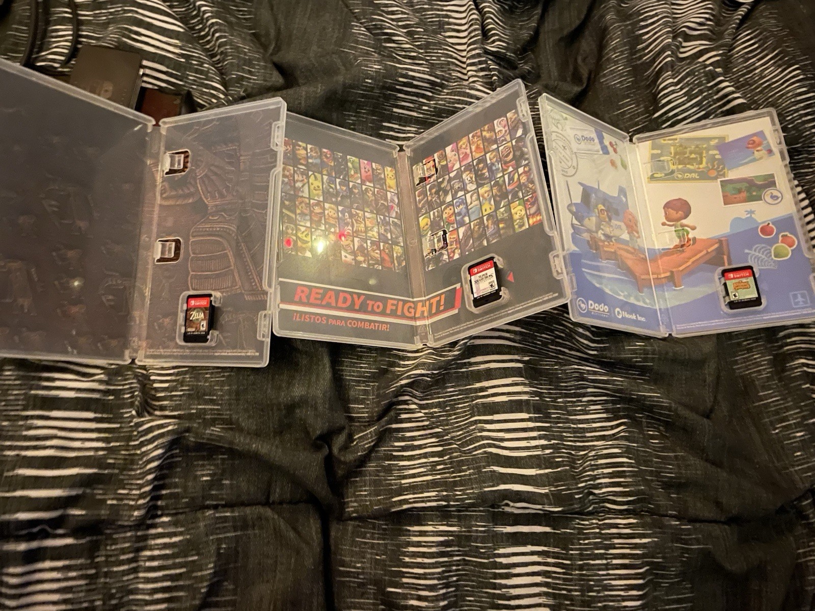 Animal Crossing Nintendo Switch Bundle 6 Games Case Dock Cables Lot Beginners